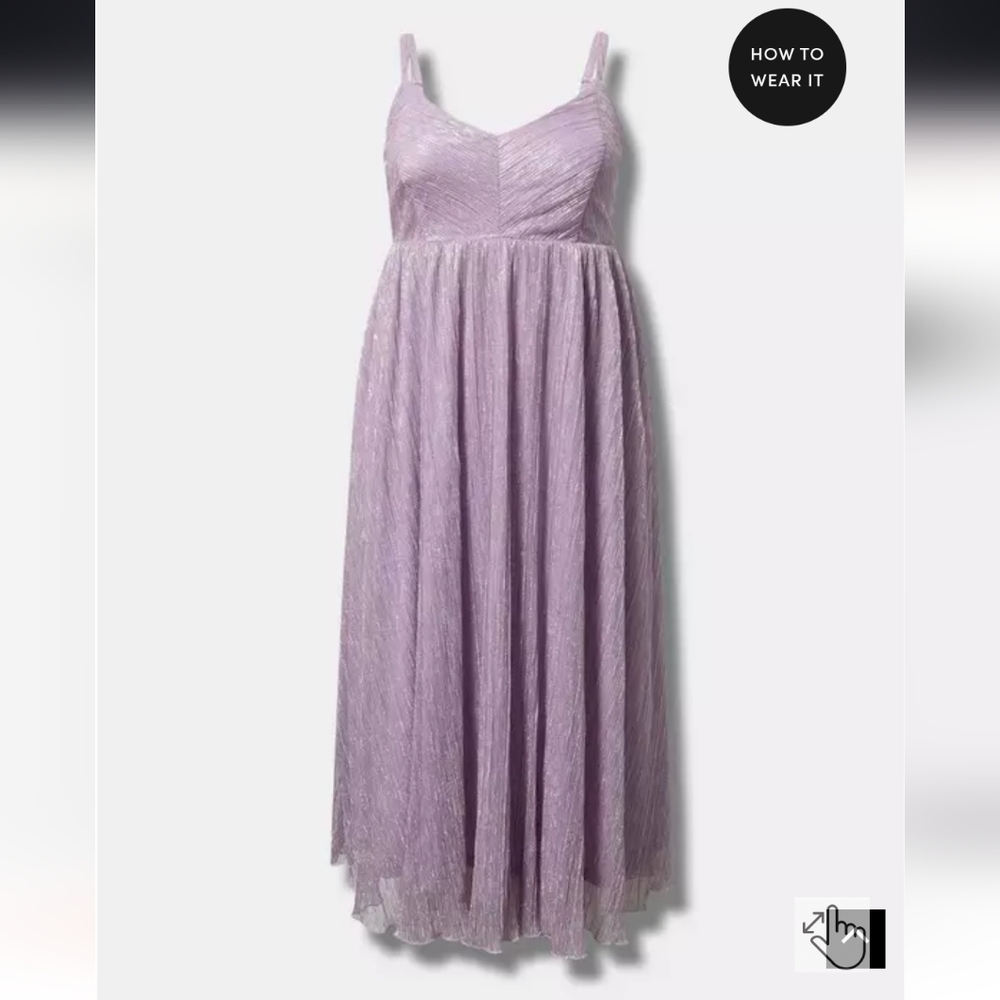 Torrid Purple Ruched Maxi Dress